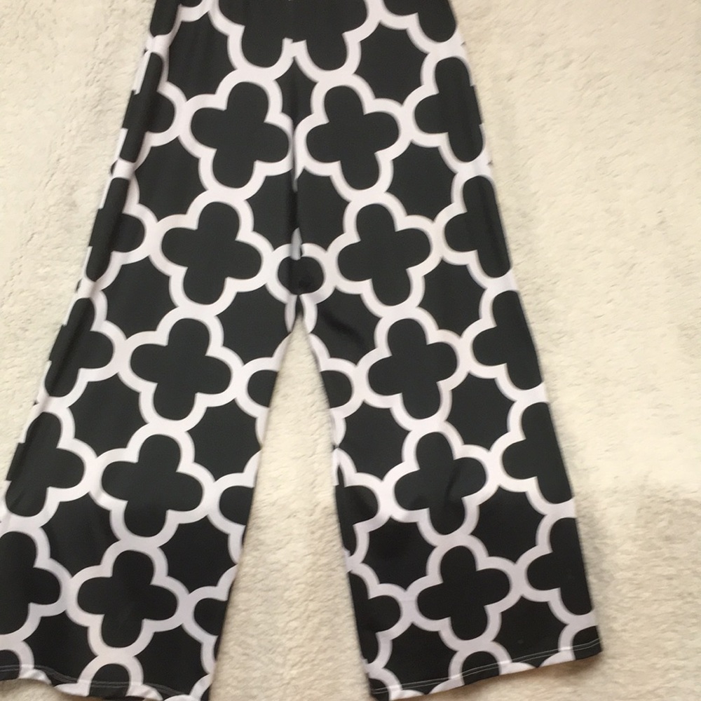 Black and white slacks